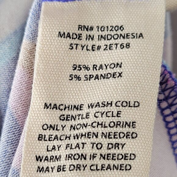 SOFT SURROUNDINGS Serena Floral Maxi Dress Size M ¾ Sleeves Colorful Stretchy - Picture 10 of 10